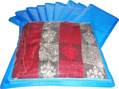 

Funkroo High Quality Pack of 15 non woven blue single saree cover Gift Organizer bag vanity pouch Keep saree/Suit/Travelling Pouch(Blue)