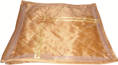 

Funkroo High Quality Pack of 1 Satin 2 inch Height Saree Cover Gift Organizer bag vanity pouch Keep saree/Suit/Travelling Pouch(golden)