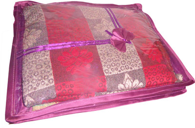 

Funkroo High Quality Pack of 1 Satin 2 inch Height Saree Cover Gift Organizer bag vanity pouch Keep saree/Suit/Travelling Pouch(Purple)