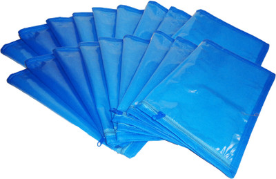 

Funkroo High Quality Pack of 25 non woven blue single saree cover Gift Organizer bag vanity pouch Keep saree/Suit/Travelling Pouch(Blue)