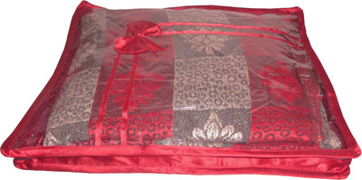 

Funkroo High Quality Pack of 1 Satin 2 inch Height Saree Cover Gift Organizer bag vanity pouch Keep saree/Suit/Travelling Pouch(Maroon)