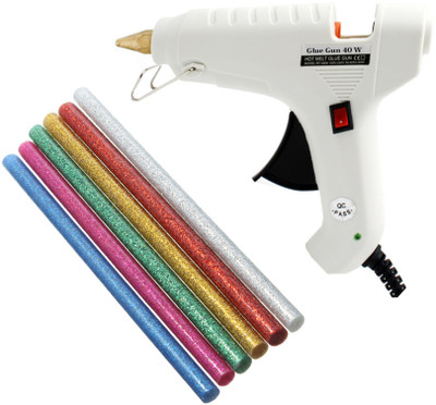 

OKASTA BOND With 6 Pcs. Multicolor Glitter Glue Sticks Hot Melt Glue Gun kit 40 Watt For Art and Craft Standard Temperature Corded Glue Gun(11 mm)