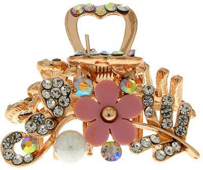 

Anuradha Art Jewellery Clutcher Hair Claw(Pink, Gold)