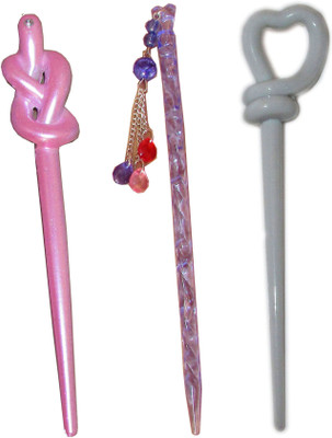

EASELIFE Premium Combo of Multi Color Juda Sticks Bun Stick(Multicolor)