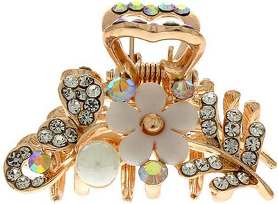 

Anuradha Art Jewellery Clutcher Hair Claw(White, Gold)