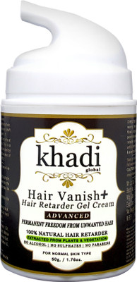 

Khadi Global Khadi Global Hair Vanish+ Advanced Hair Retarder Gel Cream For Body Areas Such As Hand, Leg, Ear, Stomach, Chest, Back With Normal Skin & Coarse Hair, Gives Permanent Freedom From Unwanted Hair, For Both Male & Female, 100% Natural Hair Retar