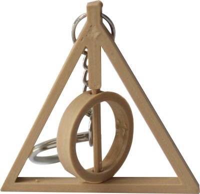 

Tesseract Harry Potter Deathly Hallows Logo Wooden Keychain Key Chain