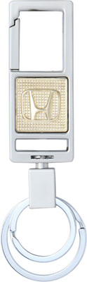 

Forty Creek Rectangular Shape With Honda Logo Locking Keychain (Full Metal) Key Chain