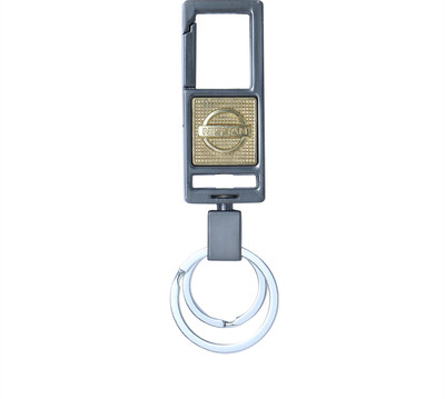 

Forty Creek Rectangular Shape With Nissan Logo Locking Keychain (Full Metal) Key Chain
