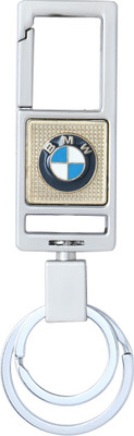 

Forty Creek Rectangular Shape With BMW Logo Locking Keychain (Full Metal) Key Chain