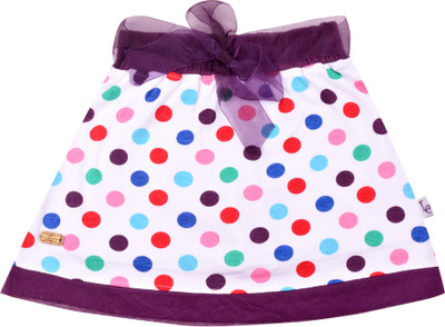 

Lil Orchids Polka Print Girls A-line Multicolor Skirt, Purple