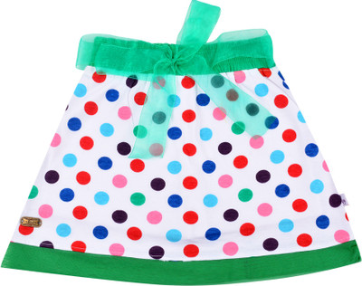 

Lil Orchids Polka Print Girls A-line Multicolor Skirt, Green
