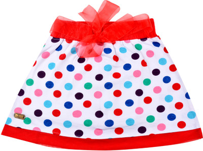 

Lil Orchids Polka Print Girls A-line Multicolor Skirt, Red