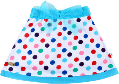 

Lil Orchids Polka Print Girls A-line Multicolor Skirt, Turq