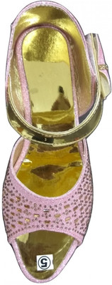 

shoevilla Girls Velcro Heels(Pink
