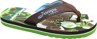 

JUMPS AND BUMPS Boys Slip On Slipper Flip Flop(Brown