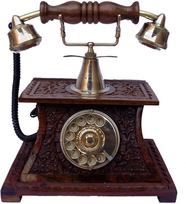 

Handicraft VINTAGE OPERATIONAL ROYAL LANDLINE Corded Landline Phone(Brown)