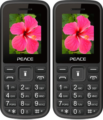 

Peace P1 Combo of Two Mobiles(Black & Black $$ Blue)