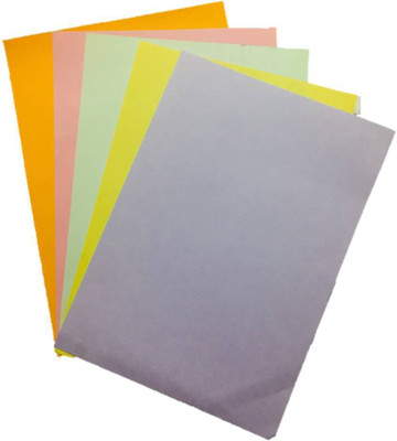 

INDOGIFTS COLORED PAPER UNRULED A4 Coloured Paper(Set of 40, Multicolor)