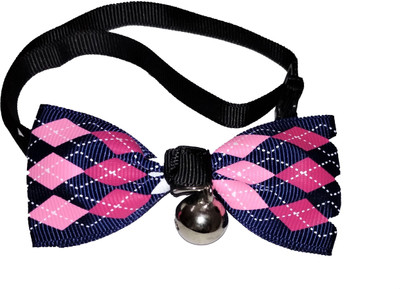 

101Lives Blue-Pink Bow knot style  Dog & Cat Show Collar(, Blue, Pink