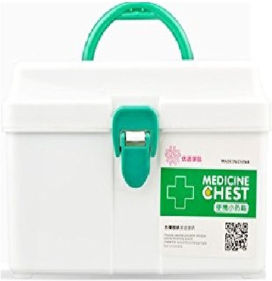 

Nika 1 Plastic Emergency Medicine Box With Handle Pill Box(White)