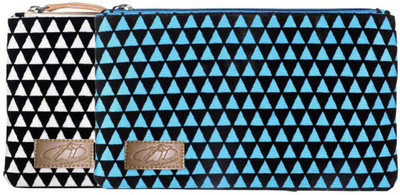 

TI Cosmetic Pouch Cosmetic Bag(White, Blue), Blue;white