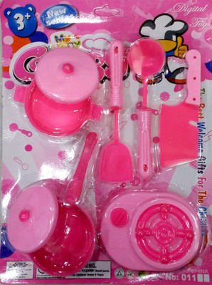 

Time2Play Kids Multi Coloured Kitchen set for Girls - Good Gift for Kids - Children Enjoy Playing for long hour 1238724