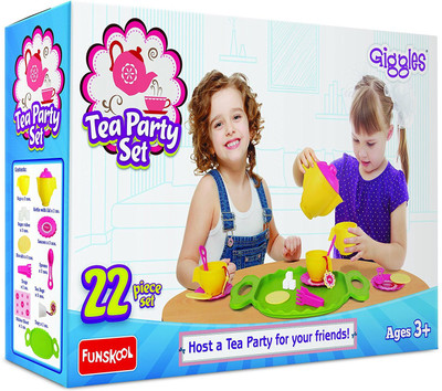 

GRAPPLE DEALS Perfect 23 Pcs Tea Set Best Pretend Playset toy For Kids.