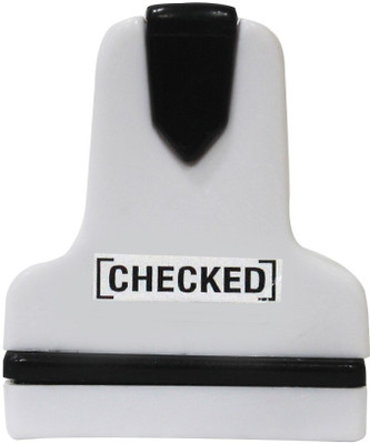 

KAARTI SK2038 CHECKED Pre-Inked Rubber Stamp(Small, Black)