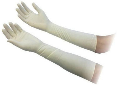 

SS & WW Strile Non Powder Surgical Hand Gloves 16 inch Rubber Safety Gloves(25)