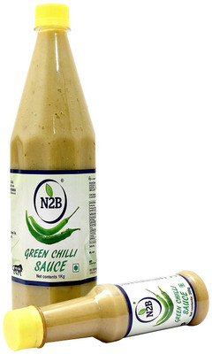 

N2B Combo Pack of 2 Green Chilli Sauce (200g + 1Kg) Sauce(1200 g)