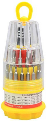 

WDS Imported Household Tool Kits 31 In 1 Professional Versatile Precision Electronic Hardware Repair Screw Driver Tools For Mobile Phone Tablet PC Computers interchangeable precise Ratchet Screwdriver Set (Pack of 31) Ratchet Screwdriver Set, Yellow