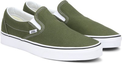 vans classic slip on green