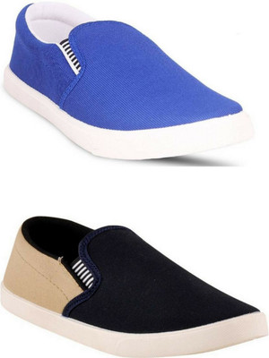

WELDONE Men's 2 Pair Combo Loafers For Men(Multicolor
