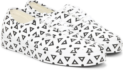 

Vans Authentic Canvas Shoes For Men(White, Black, (mono print) geo