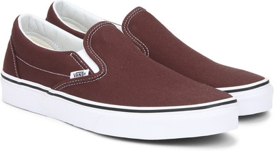35 OFF on VANS Classic Slip On Canvas Shoes For Men Burgundy