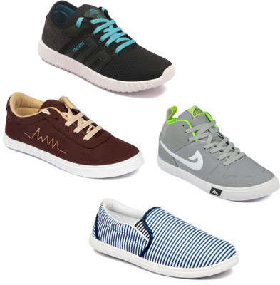 

Asian Men Casual & Running Shoes Combo Pack of 4 Casuals For Men(Multicolor