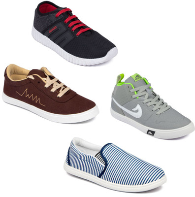 

Asian Men Casual & Running Shoes Combo Pack of 4 Casuals For Men(Multicolor