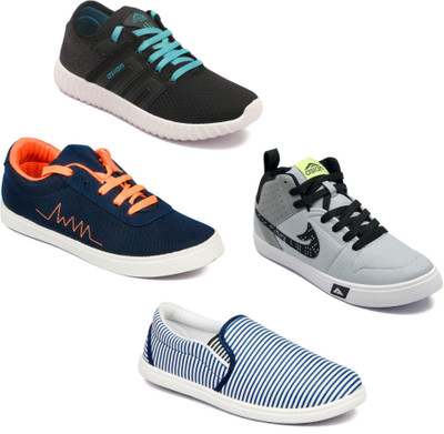 

Asian Men Casual & Running Shoes Combo Pack of 4 Casuals For Men(Multicolor