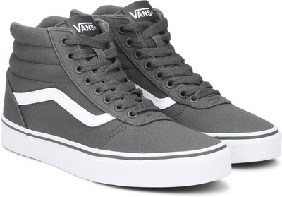 

Vans Ward Hi Sneakers For Men(Grey, White, (canvas) pewter/white