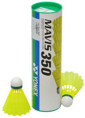 

Yonex MAVIS-350 Nylon Shuttle - Yellow, Yellow(Medium, 77, Pack of 6)