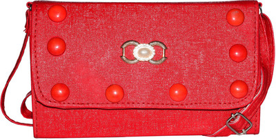 

Pocket bazar Girls Casual Red Denim Sling Bag