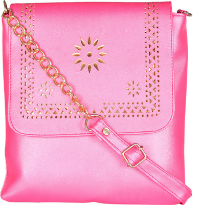 

skkfashion Women Casual Pink Rexine Sling Bag