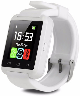 

DRUMSTONE U8 Wearable 1.44" Touch Screen Bluetooth Smart Watch Compatible With Android and IOS Devices Smartwatch(White Strap Free Size)