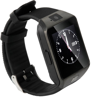 

IKJ Bluetooth Watch Phone with Camera & SIM Card Support Black Smartwatch(Black Strap Free Size)