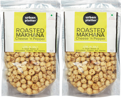 

Urban Platter Roasted Makhana, Cheese & Pepper, 100g (Pack of 2)(100 g, Pack of 2)