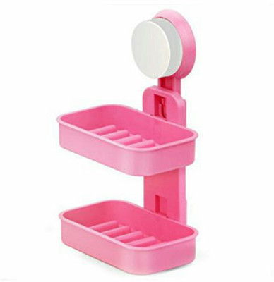 

N-STORE Hanging Double Layer Soap Box Holder With Suction Cup(Multicolor)