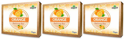 

salvia Orange soap for dull looking skin. Combats bacteria, rejuvenates skin, fights blemishes and unclog pores 75gm x3 Pack(75 g, Pack of 3)