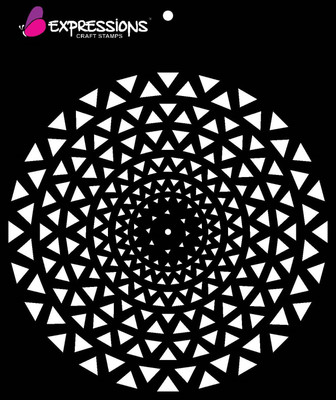 

expressions craft stamps Pine wheel triangle EST6039 Hand made Design Stencil(Pack of 1, Art stencil)