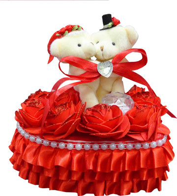 

Atorakushon Magical Key Operated couple teddy on heart with Romantic Musical Rotating Couple Teddy Lovely & Unique Gift for someone special - 19 cm(Multicolor)